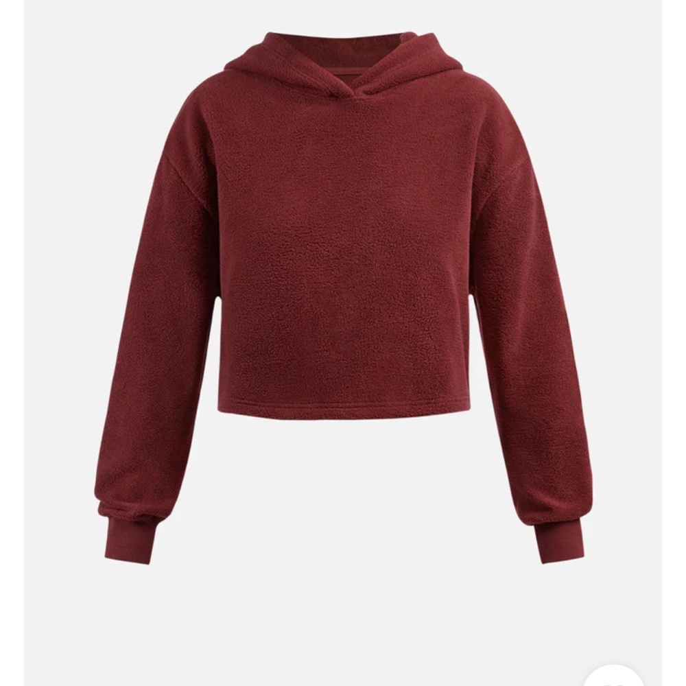 OGL Polar Fleece Drop Shoulder Cropped Hoodie
